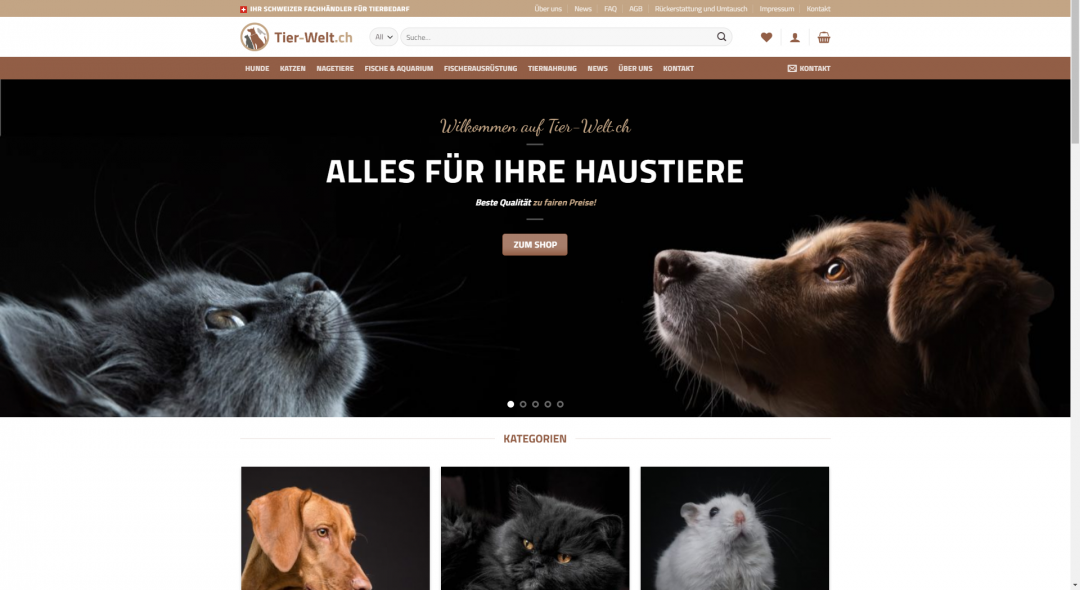 Tierbedarf Onlineshop Schweiz